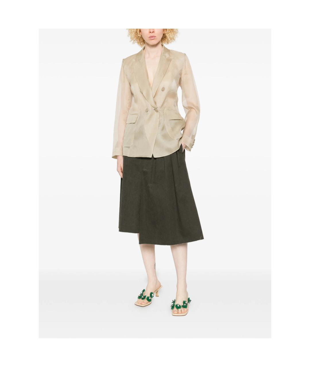 MAX MARA Коричневый вискозный жакет/пиджак, фото 4