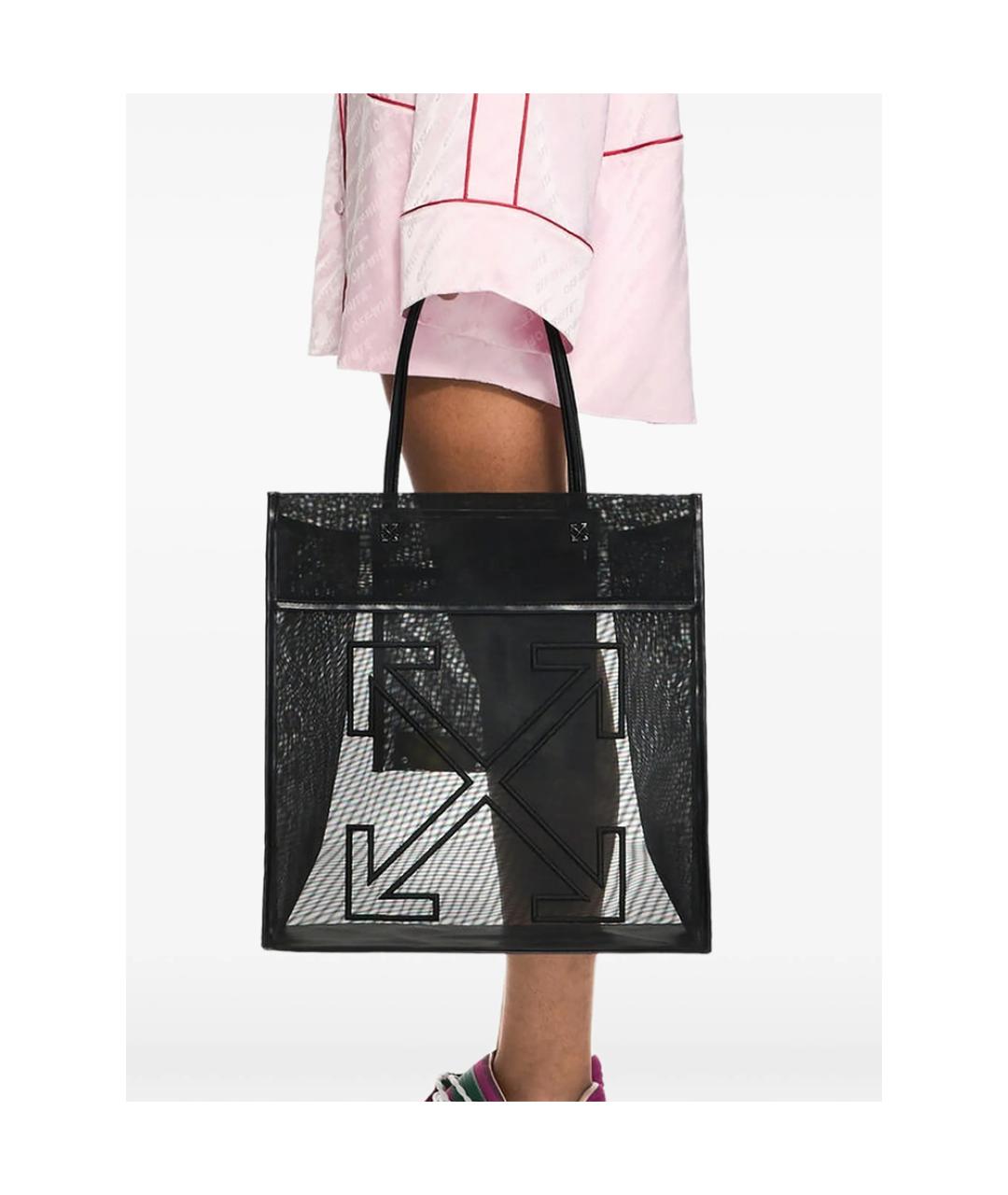 OFF-WHITE Черная сумка тоут, фото 2