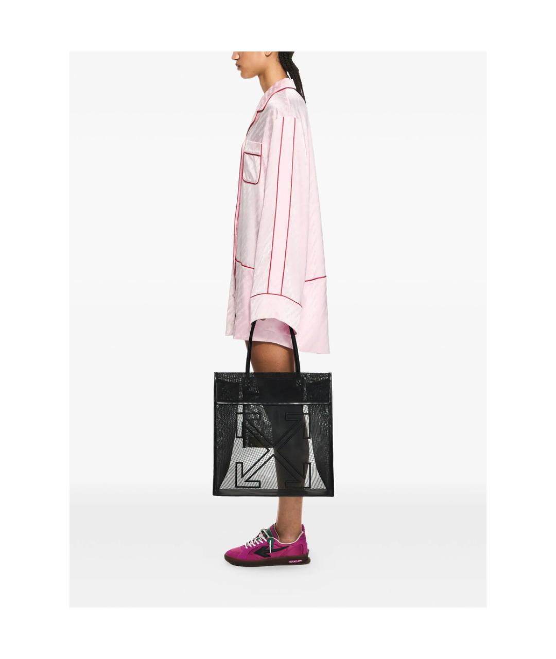 OFF-WHITE Черная сумка тоут, фото 1