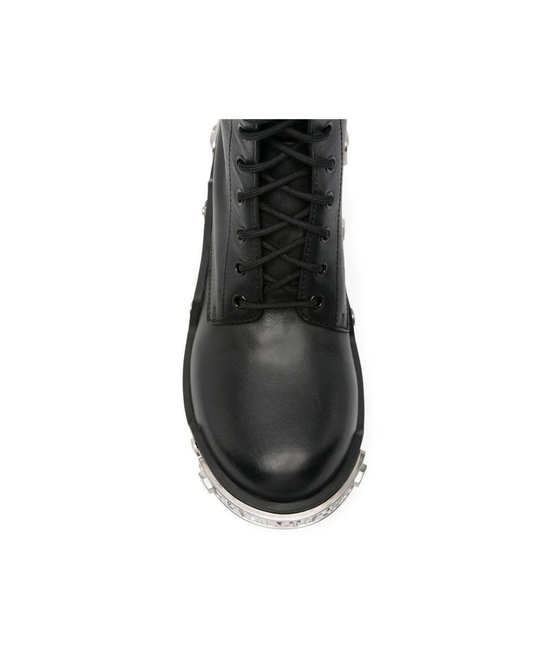 BALENCIAGA Черные кожаные ботинки, фото 3
