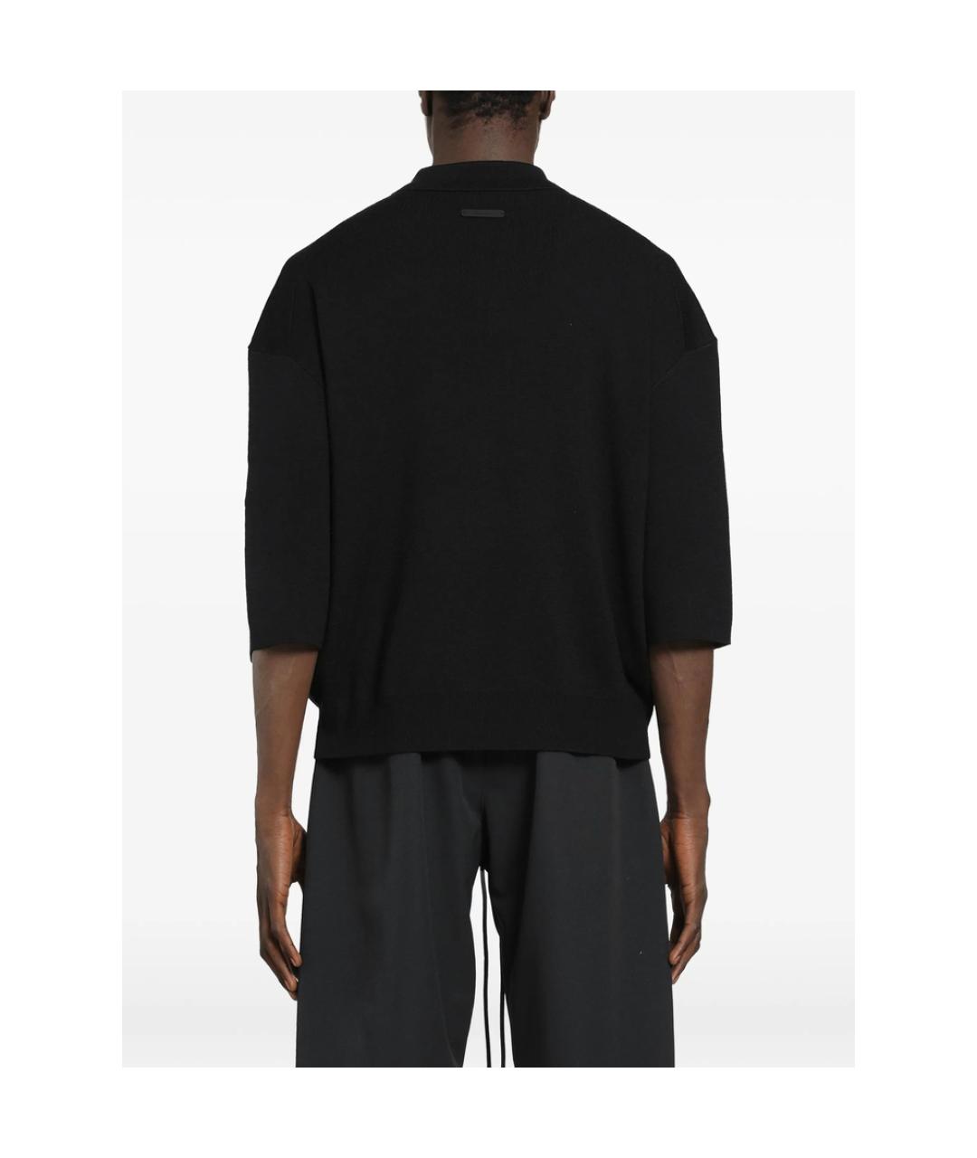 FEAR OF GOD ESSENTIALS Черная шерстяная футболка, фото 2