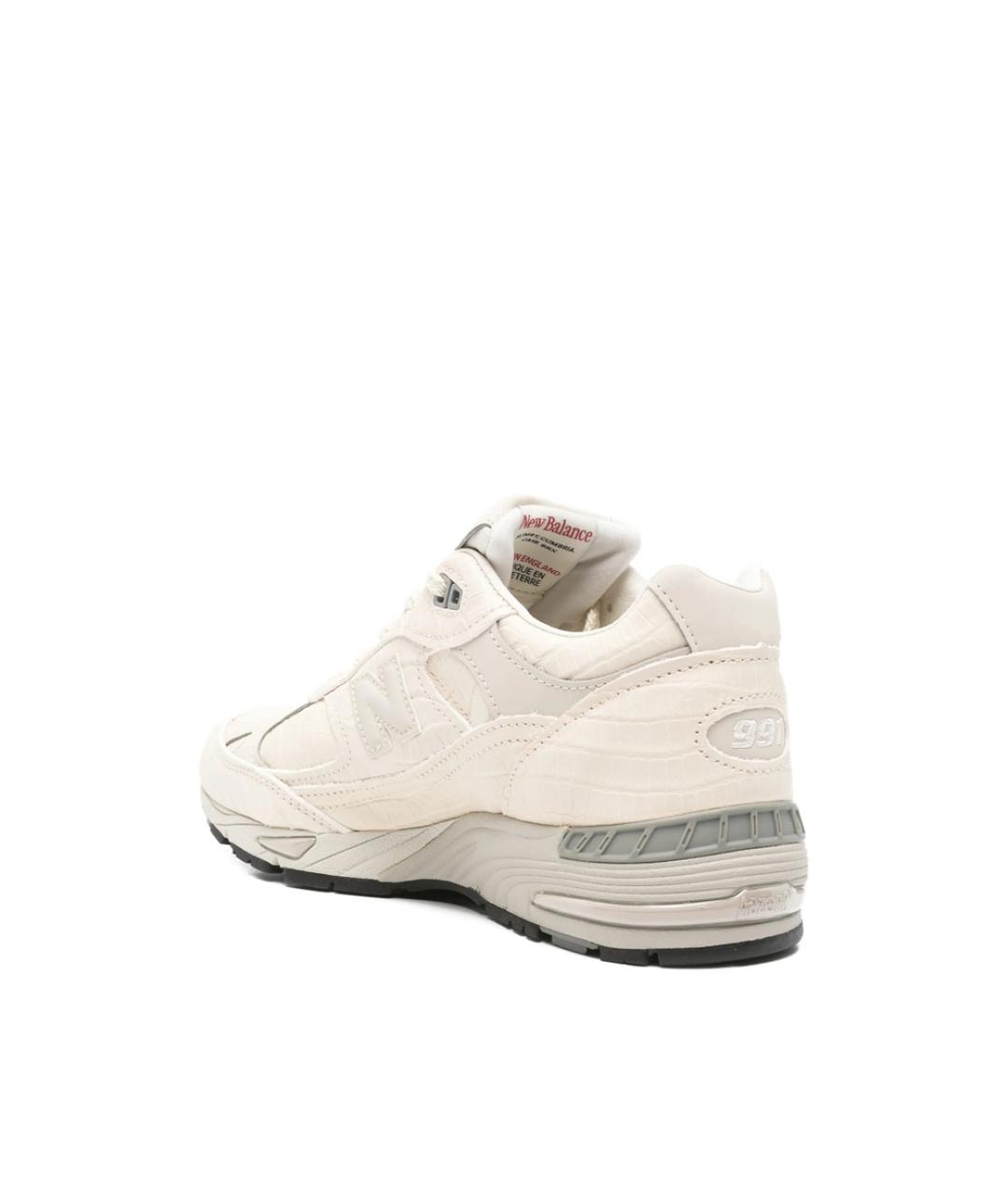 NEW BALANCE Бежевые кожаные низкие кроссовки / кеды, фото 2