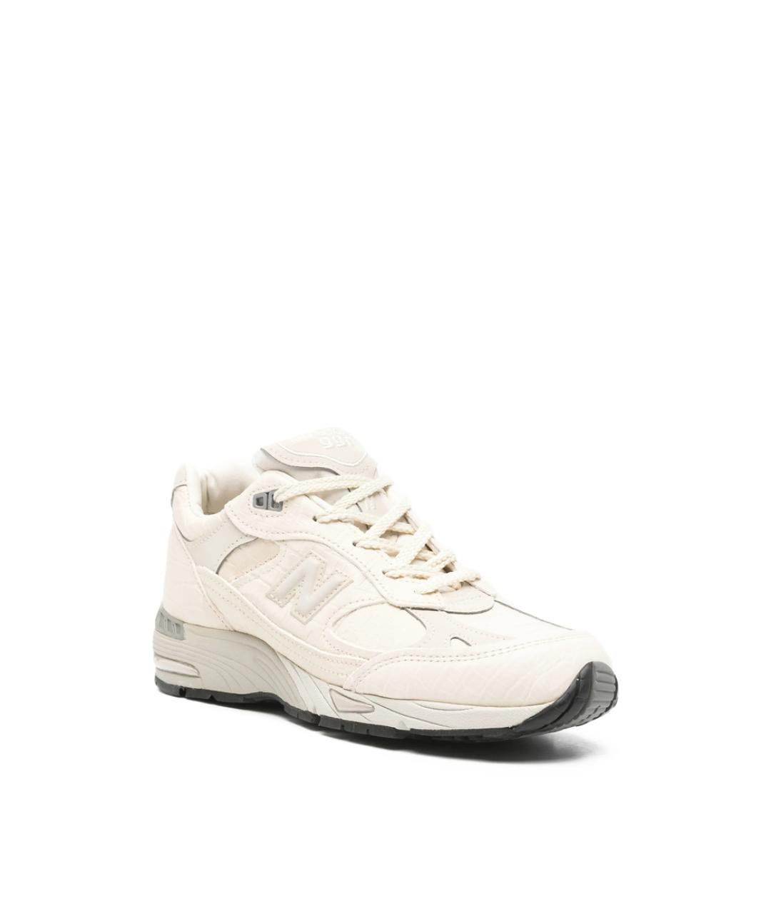 NEW BALANCE Бежевые кожаные низкие кроссовки / кеды, фото 3