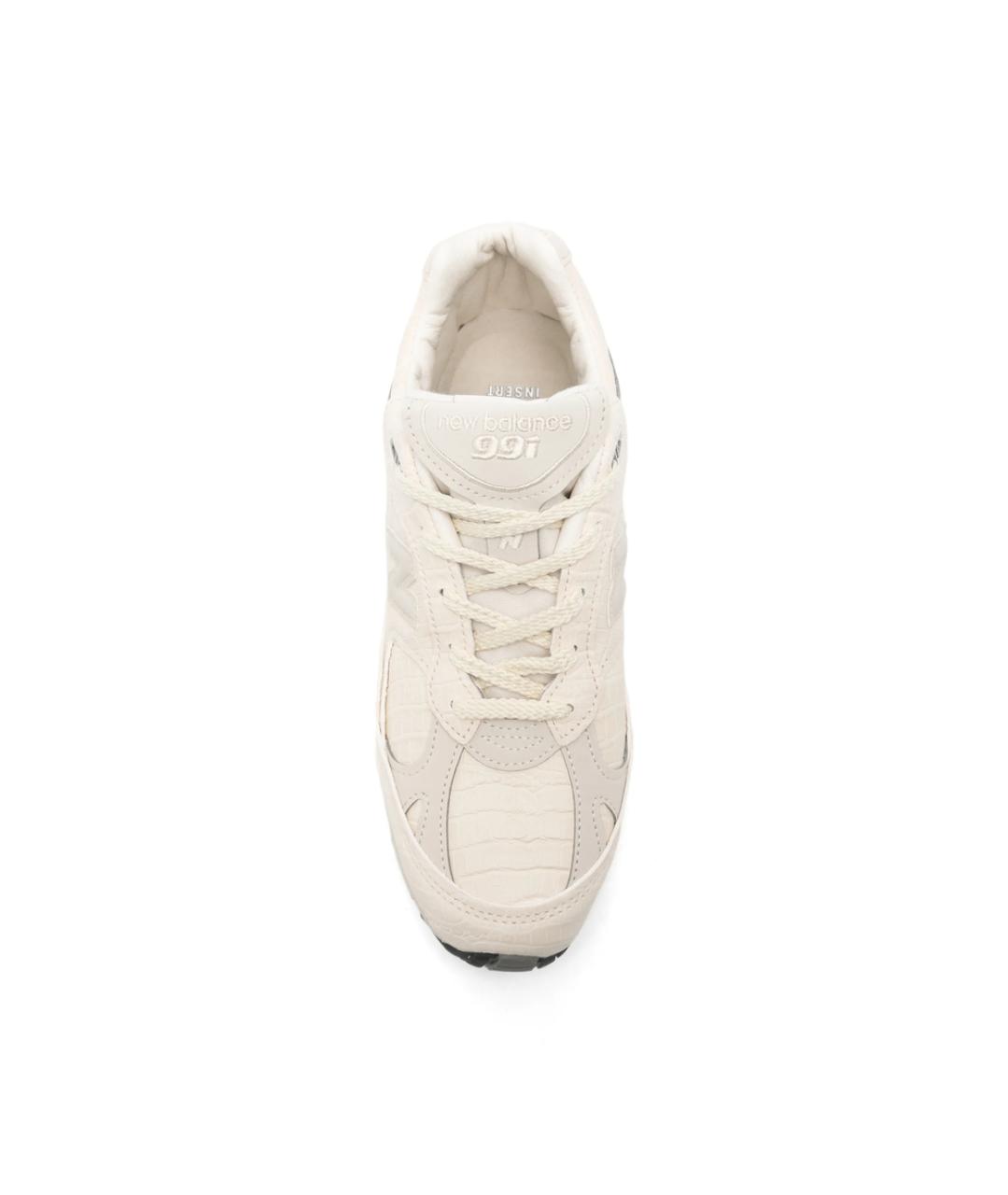 NEW BALANCE Бежевые кожаные низкие кроссовки / кеды, фото 4