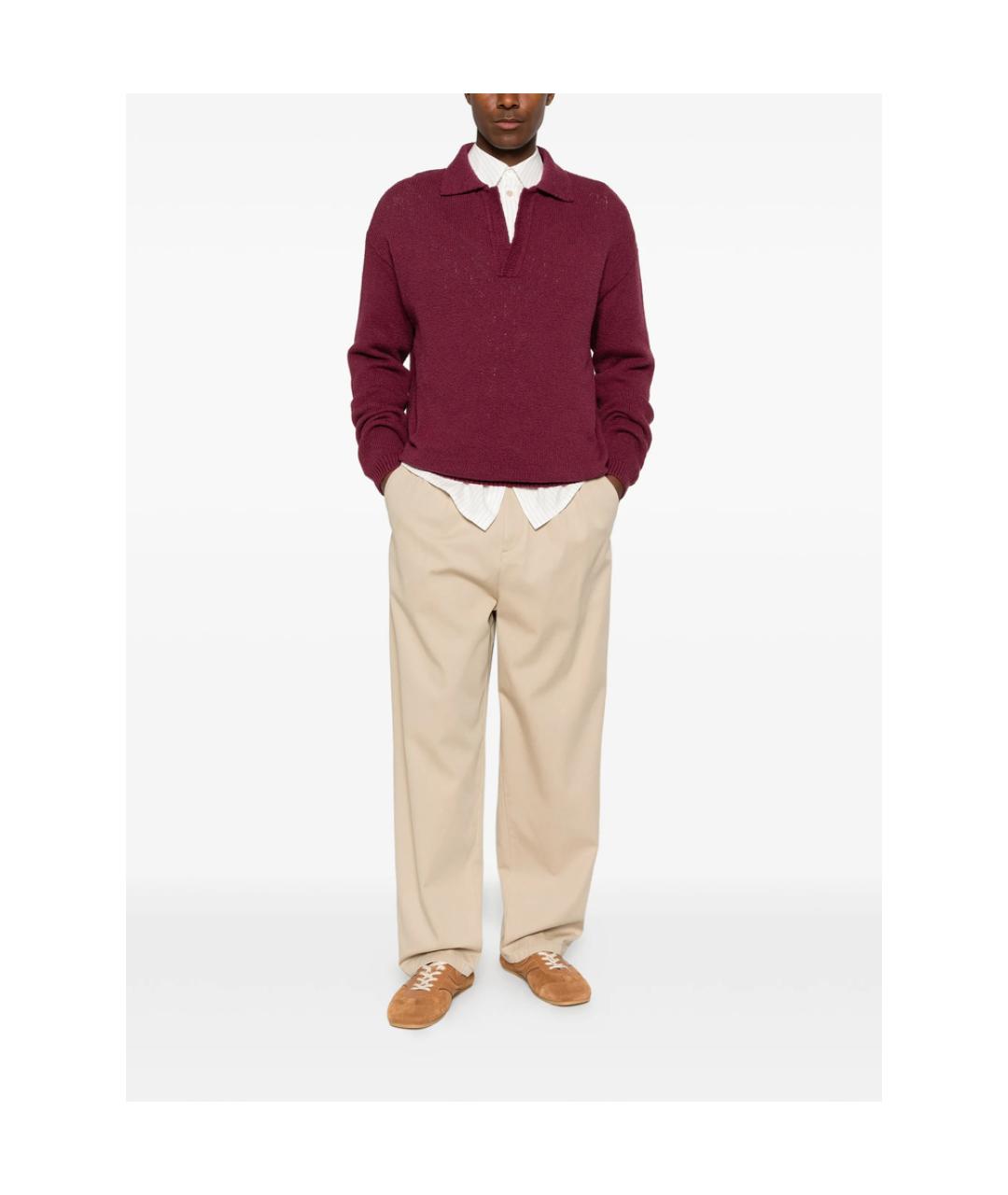 A.P.C. Бежевые хлопковые повседневные брюки, фото 2