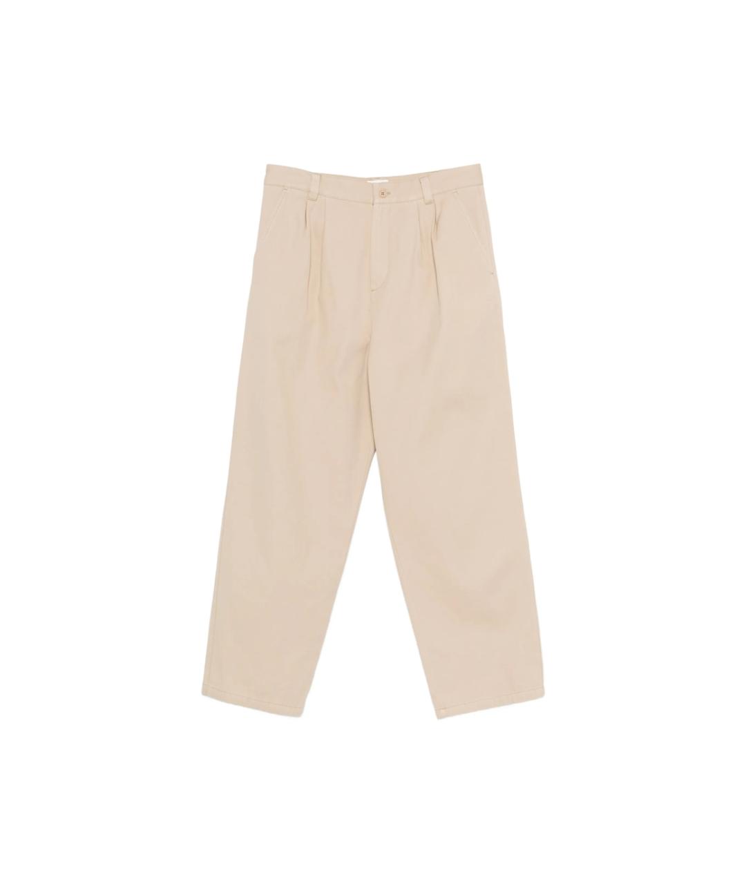 A.P.C. Бежевые хлопковые повседневные брюки, фото 1