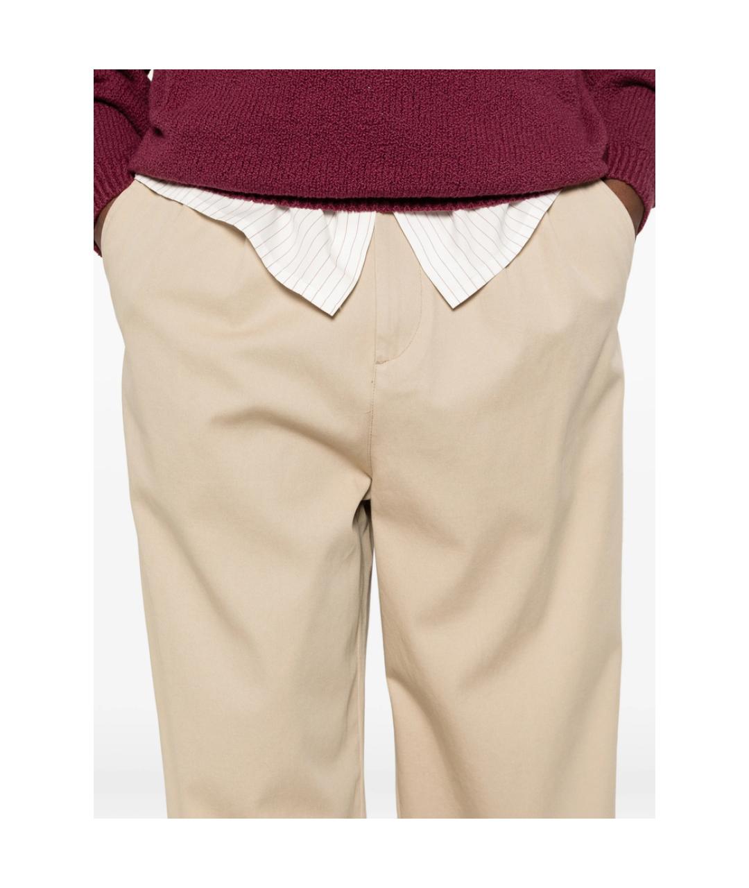 A.P.C. Бежевые хлопковые повседневные брюки, фото 3