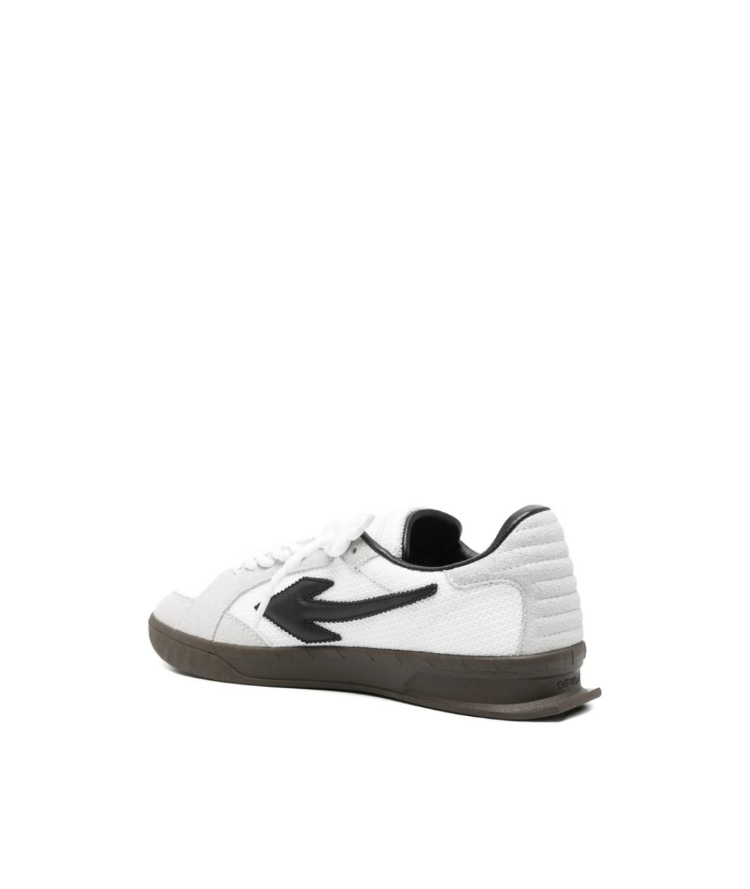 OFF-WHITE Белые кожаные низкие кроссовки / кеды, фото 2