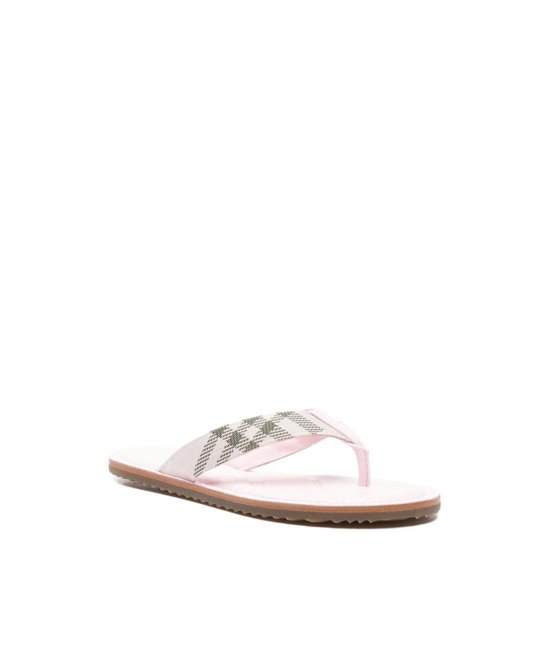 BURBERRY Розовые синтетические туфли, фото 4