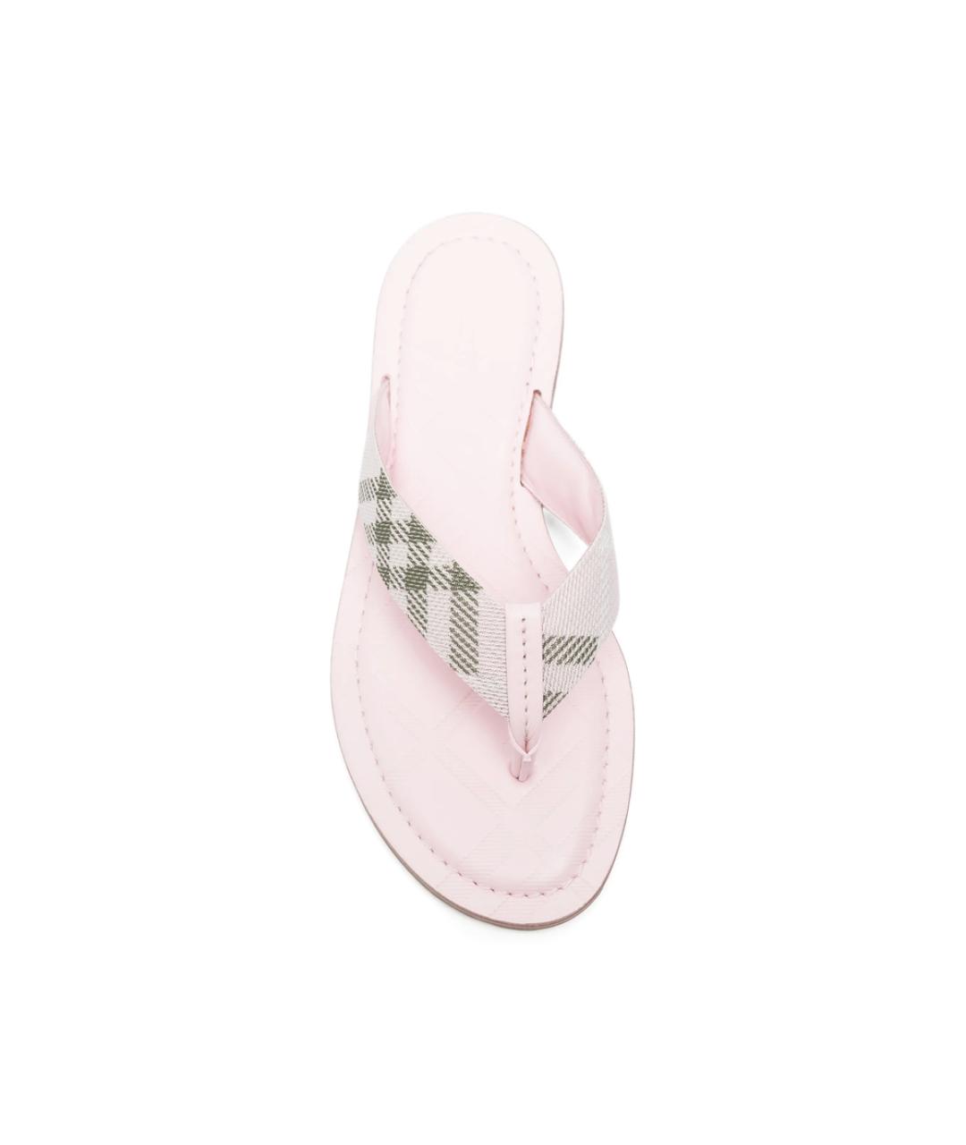 BURBERRY Розовые синтетические туфли, фото 2