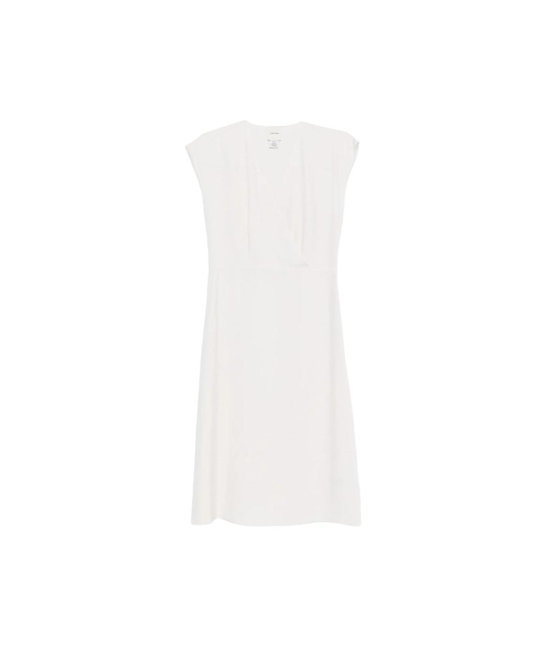 CALVIN KLEIN Белое льняное повседневное платье, фото 1