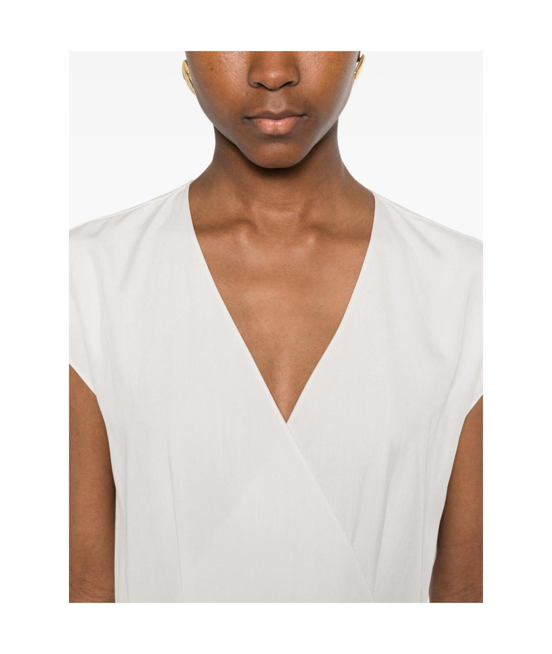 CALVIN KLEIN Белое льняное повседневное платье, фото 2