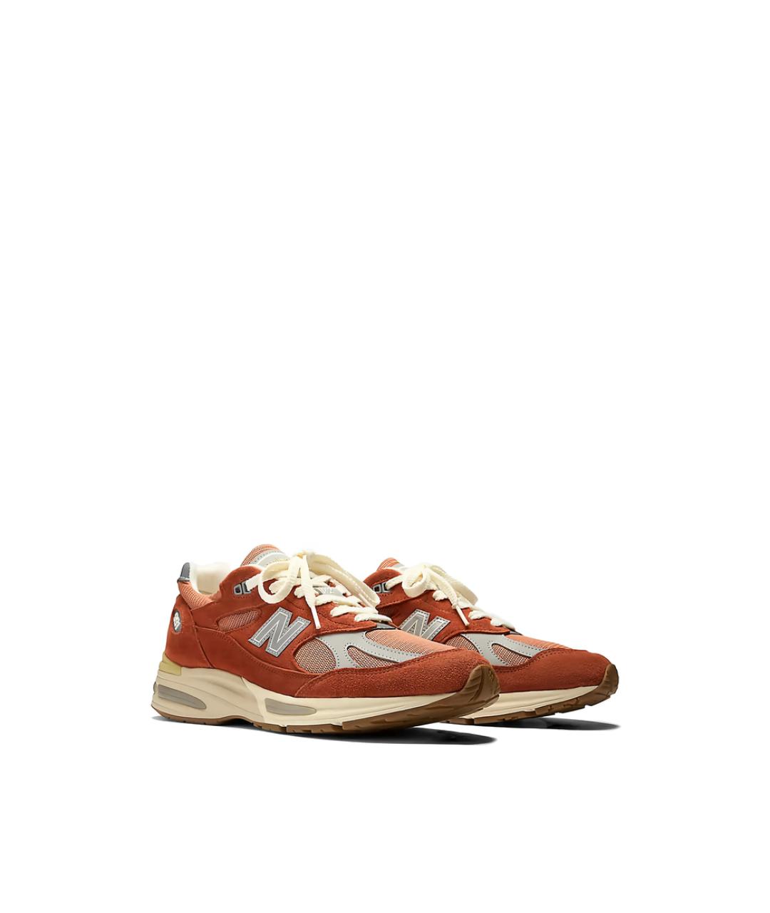 NEW BALANCE Оранжевые замшевые низкие кроссовки / кеды, фото 2