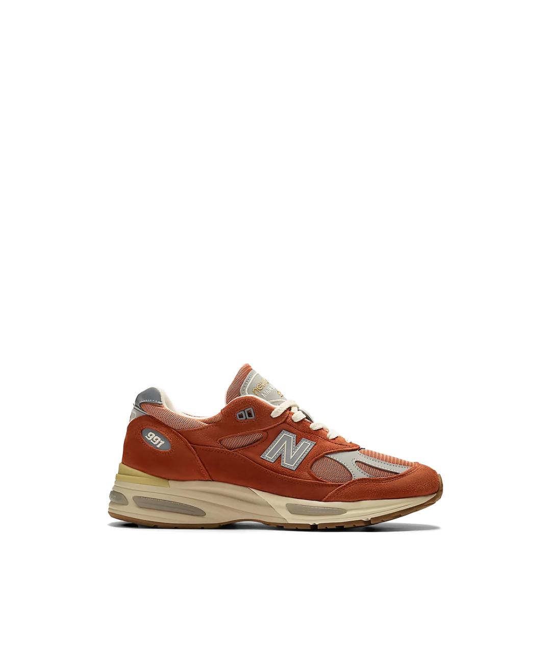 NEW BALANCE Оранжевые замшевые низкие кроссовки / кеды, фото 3