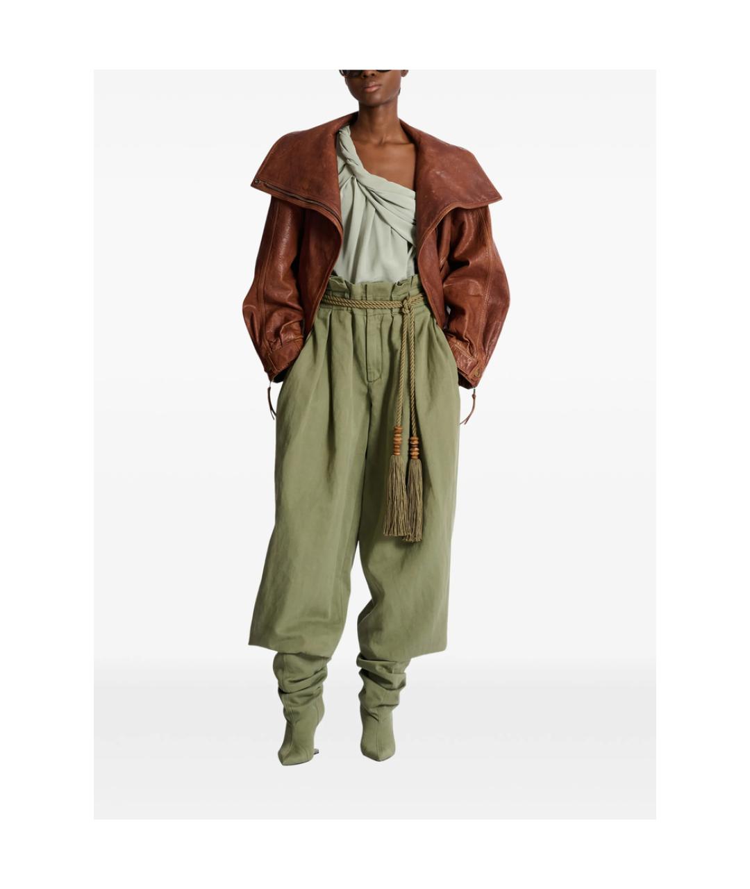 BALMAIN Коричневая кожаная куртка, фото 6