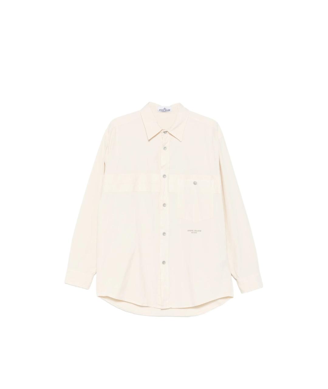 STONE ISLAND Белая хлопковая кэжуал рубашка, фото 1