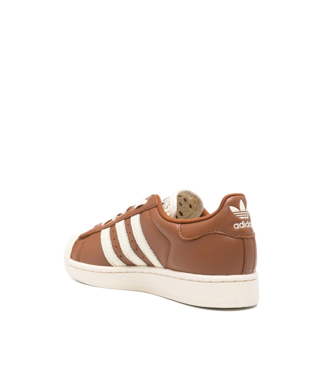 ADIDAS Коричневые кожаные кроссовки, фото 2