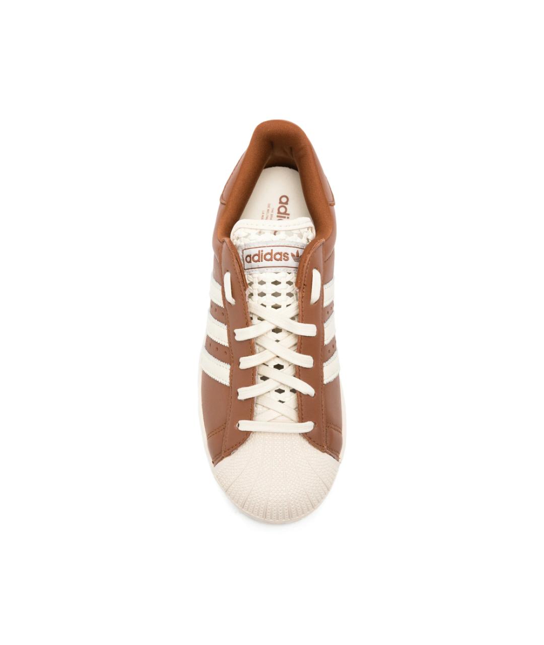 ADIDAS Коричневые кожаные кроссовки, фото 4