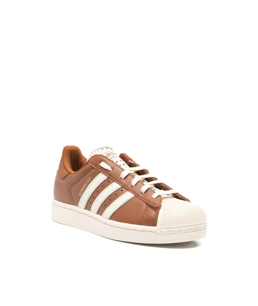 ADIDAS Коричневые кожаные кроссовки, фото 3