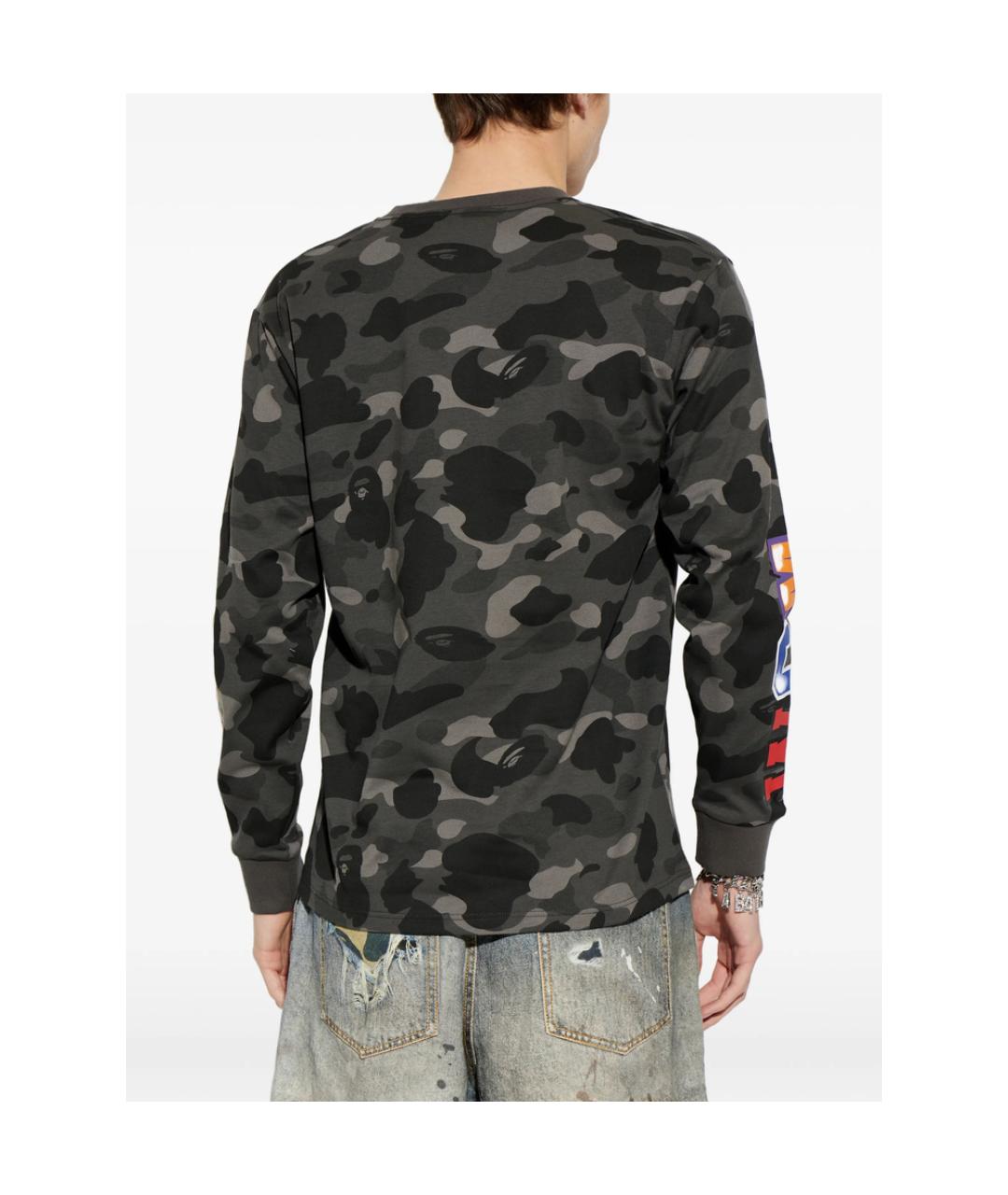 A BATHING APE Черная хлопковая футболка, фото 2
