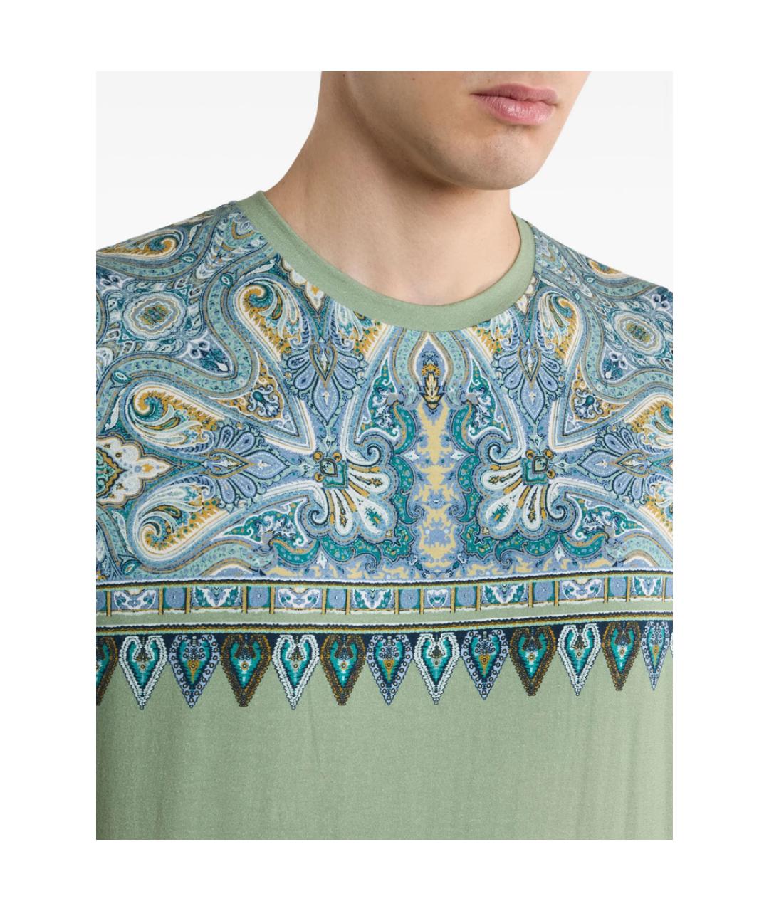 ETRO Зеленая хлопковая классическая рубашка, фото 4