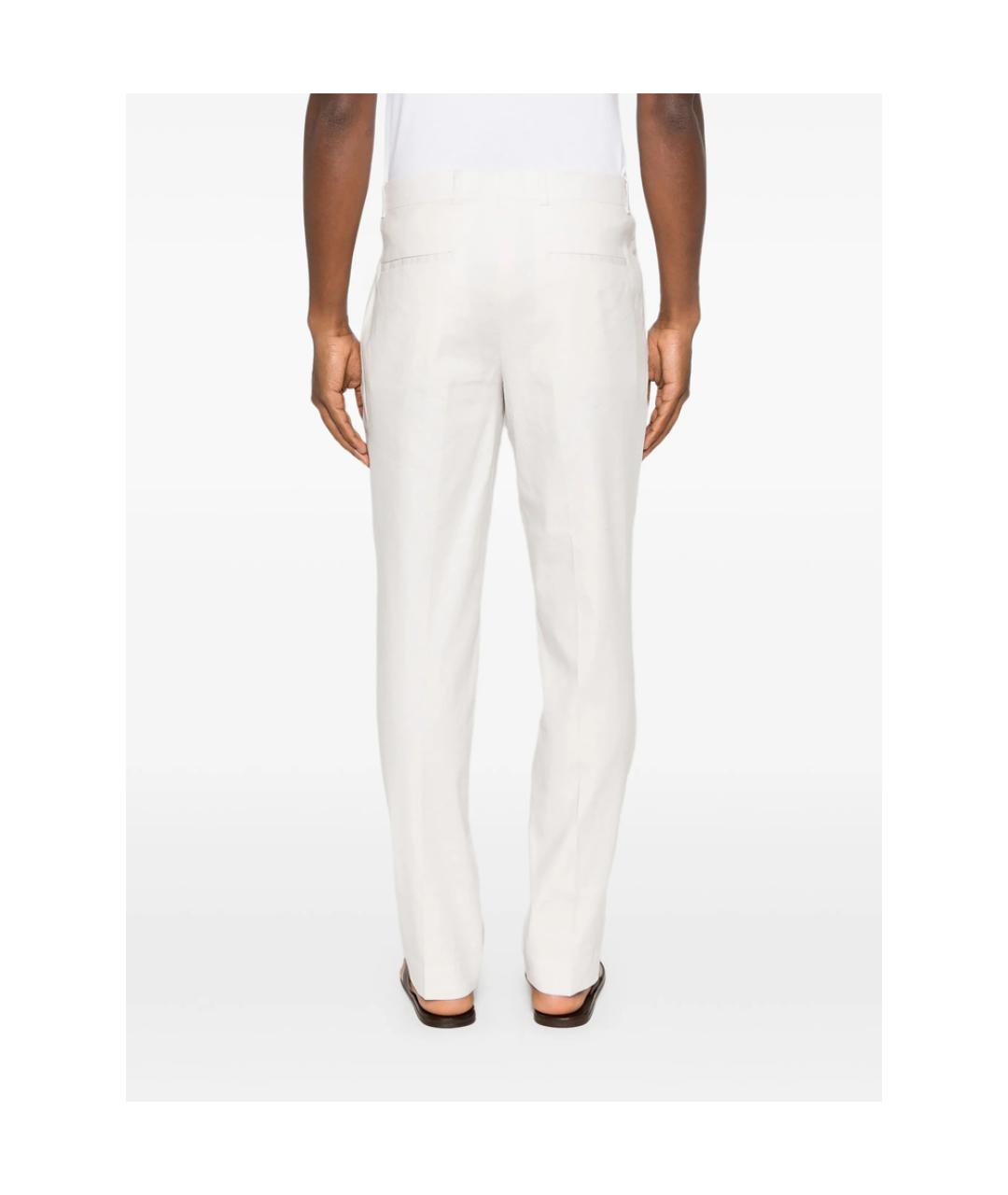 CALVIN KLEIN Белые хлопковые повседневные брюки, фото 4