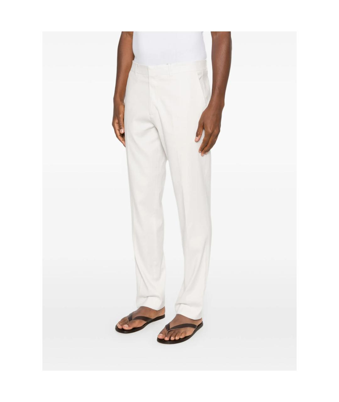 CALVIN KLEIN Белые хлопковые повседневные брюки, фото 5