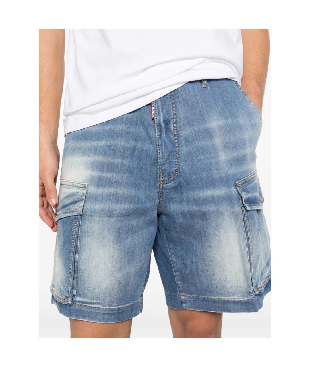 DSQUARED2 Синие хлопковые шорты, фото 5