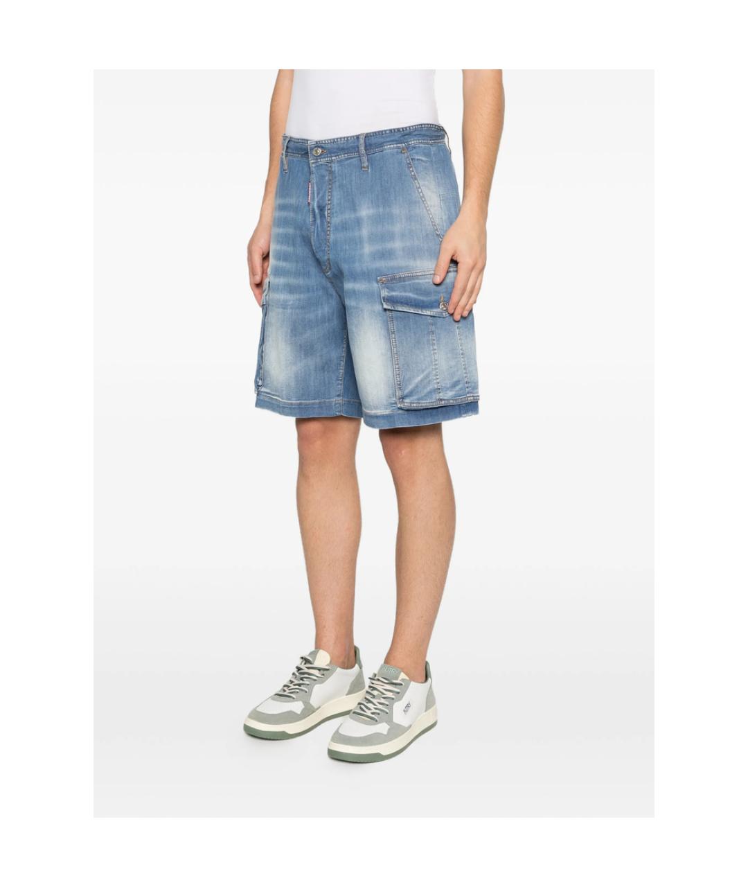 DSQUARED2 Синие хлопковые шорты, фото 3