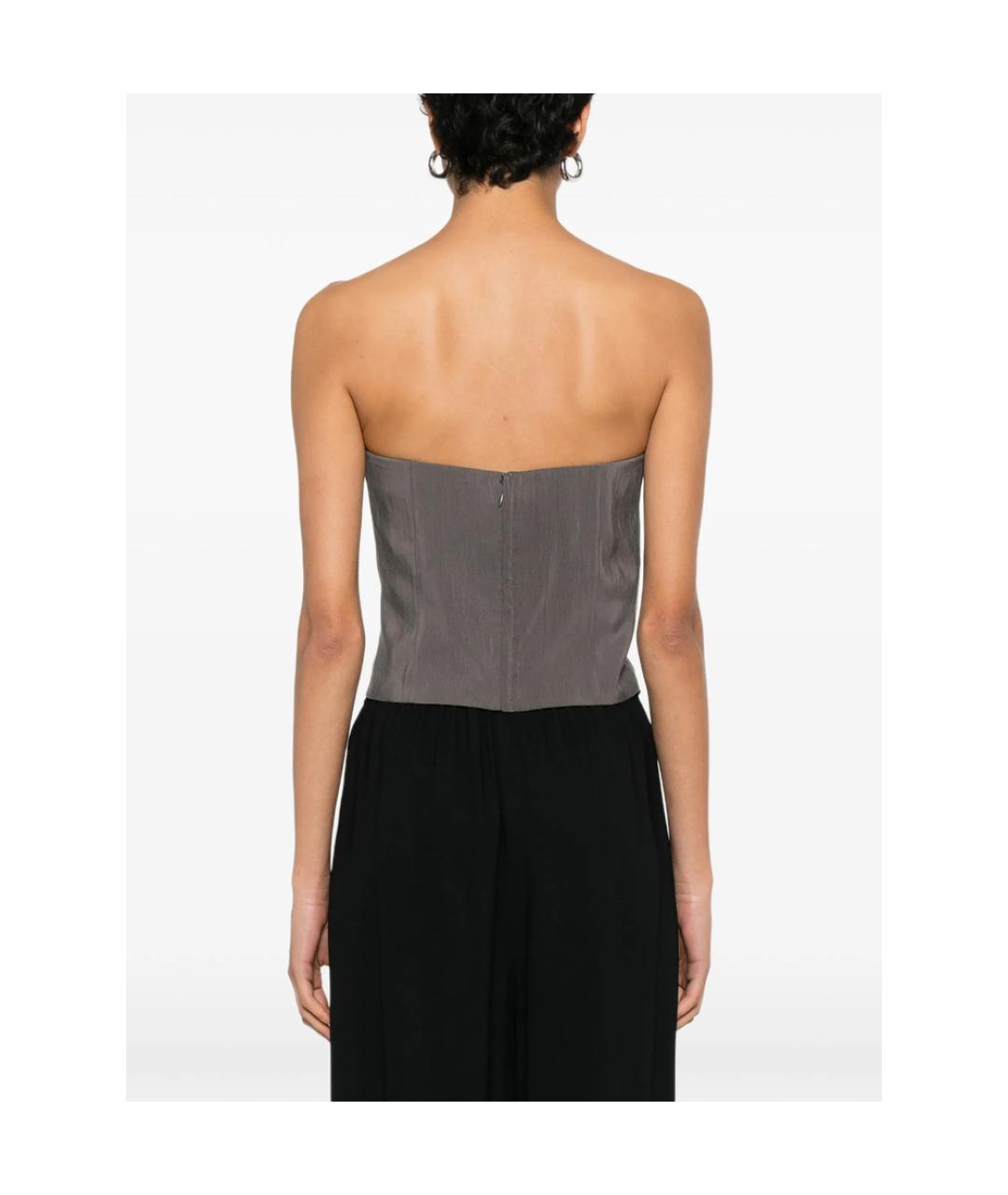 GIORGIO ARMANI Серый полиэстеровый корсет, фото 5
