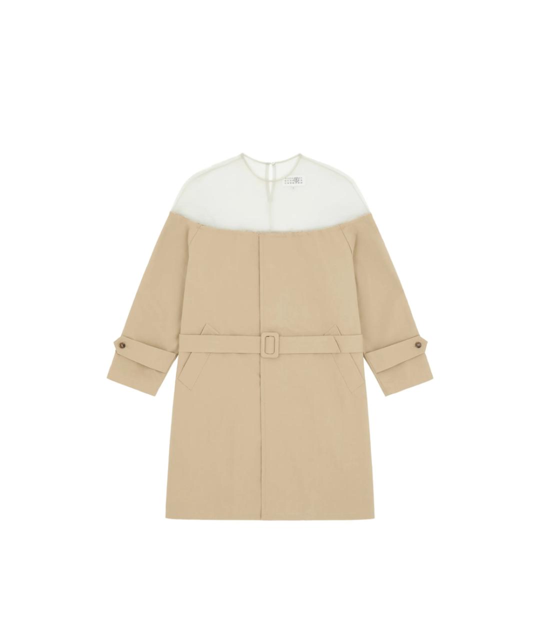 MM6 MAISON MARGIELA Коричневое полиэстеровое повседневное платье, фото 1