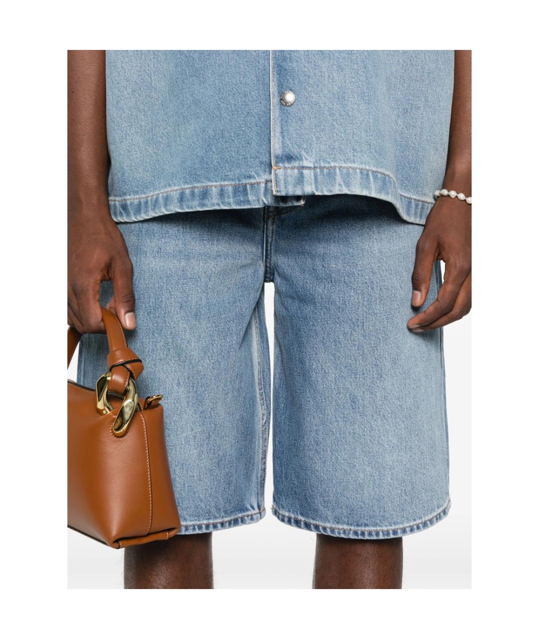 7 FOR ALL MANKIND Синие хлопковые шорты, фото 2