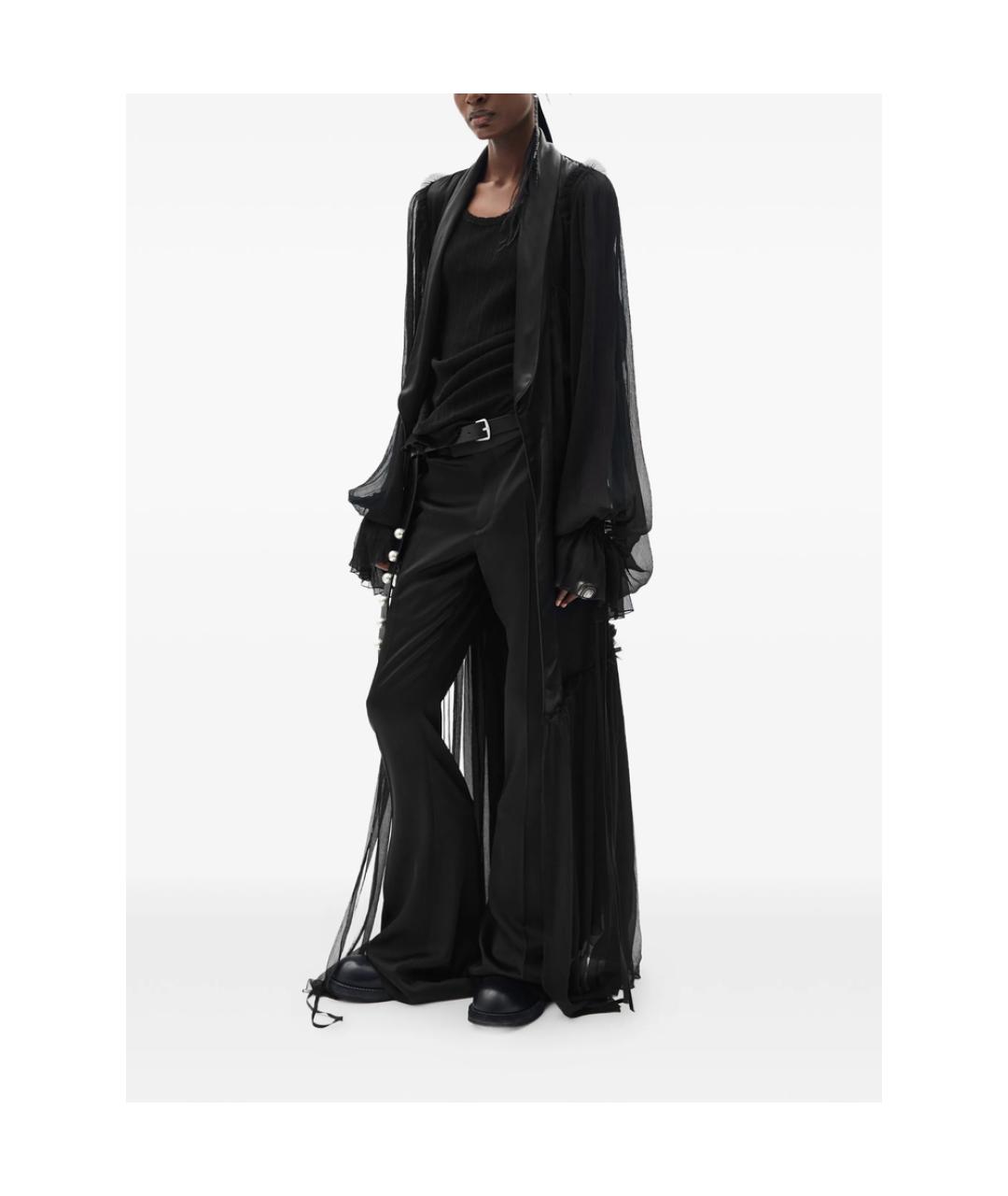 ANN DEMEULEMEESTER Черные брюки широкие, фото 4