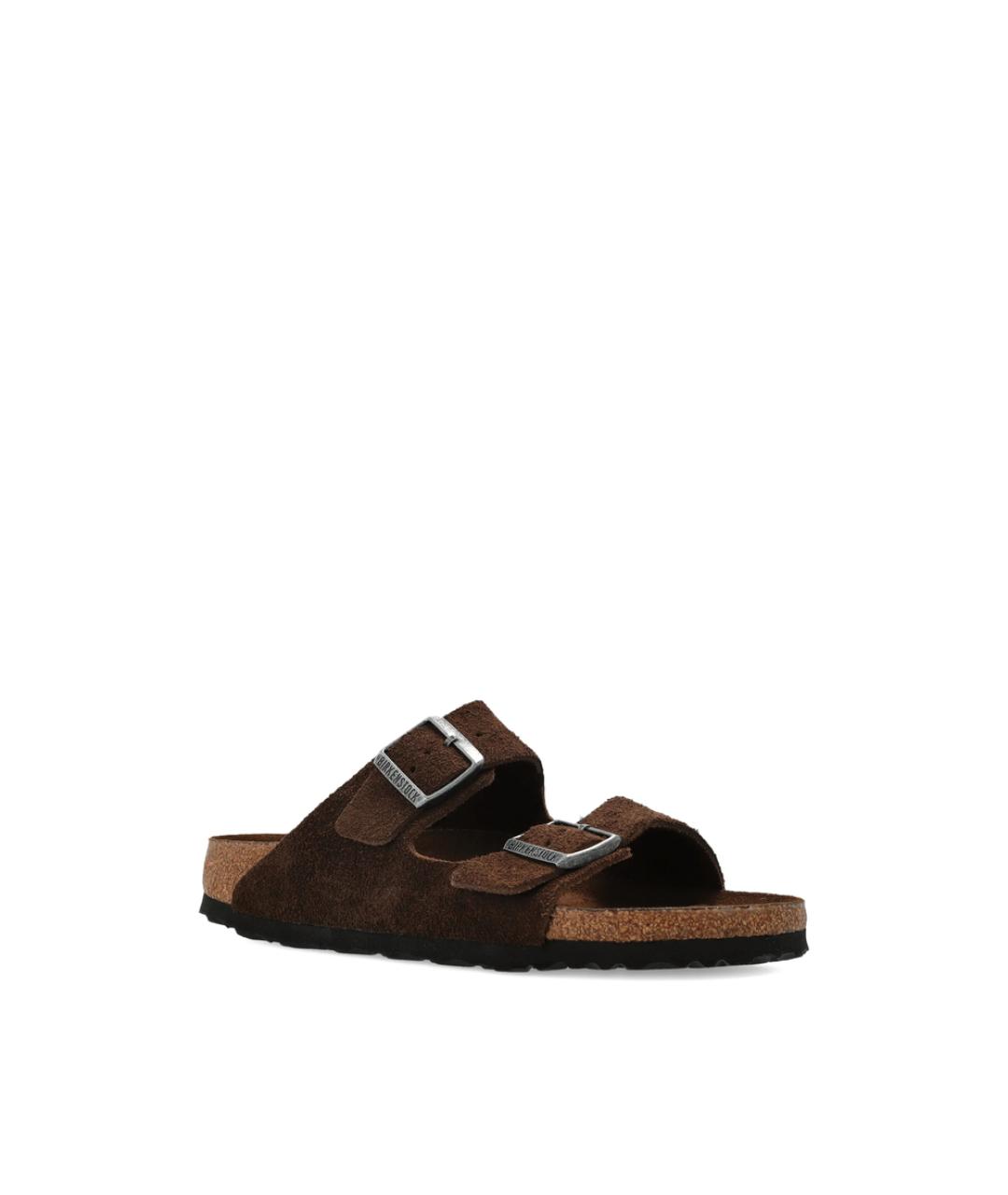 BIRKENSTOCK Коричневые замшевые сандалии, фото 2
