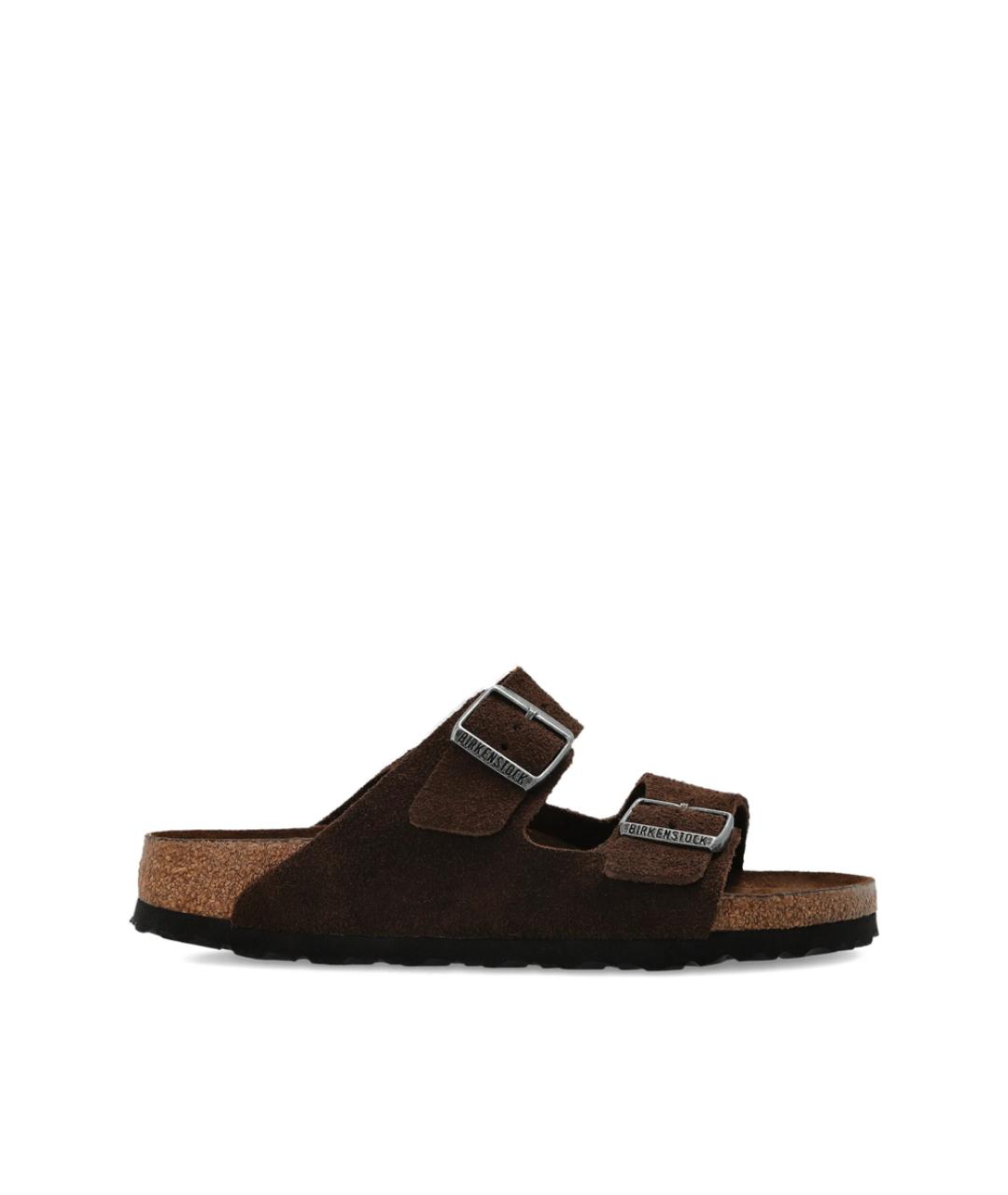 BIRKENSTOCK Коричневые замшевые сандалии, фото 1