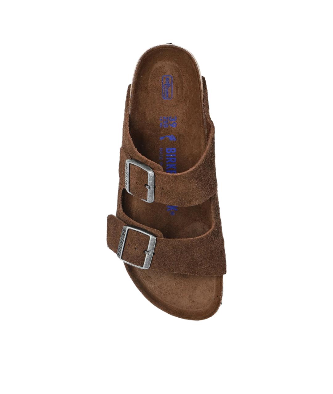 BIRKENSTOCK Коричневые замшевые сандалии, фото 4
