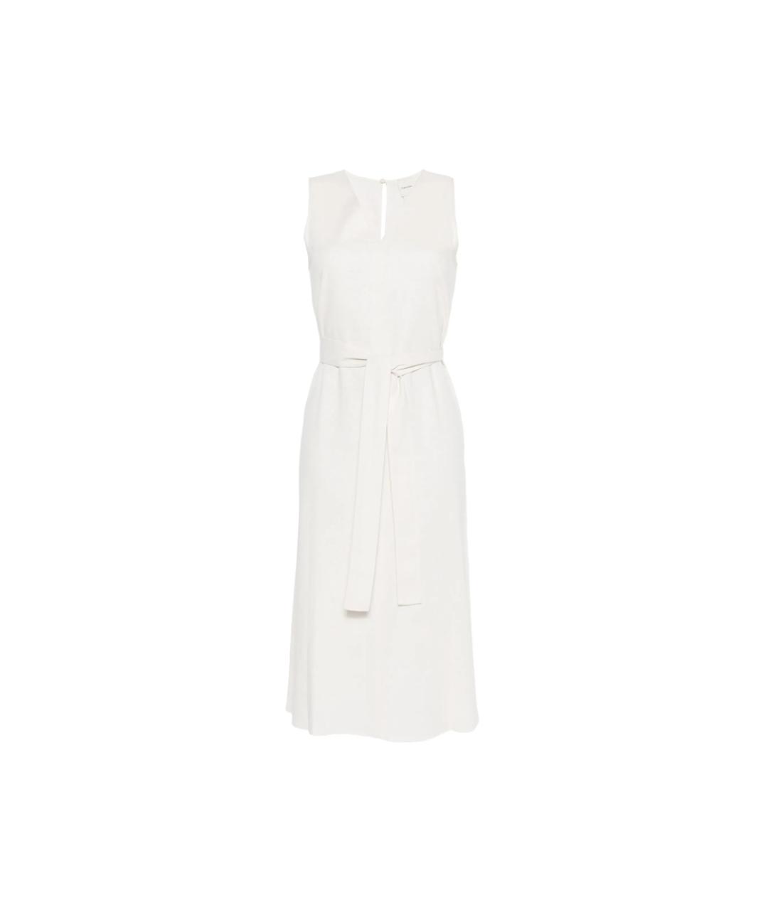 CALVIN KLEIN Белое льняное повседневное платье, фото 1