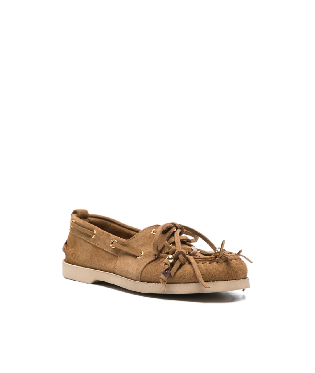 GOLDEN GOOSE Коричневые кожаные лоферы, фото 2