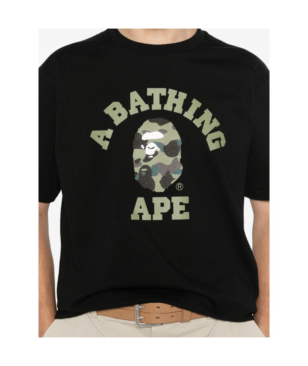 A BATHING APE Черная футболка, фото 2