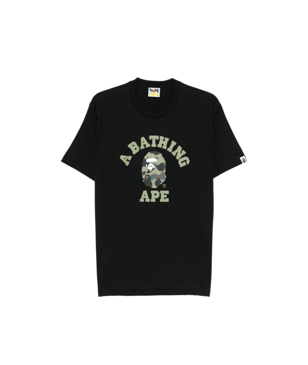 A BATHING APE Черная футболка, фото 1