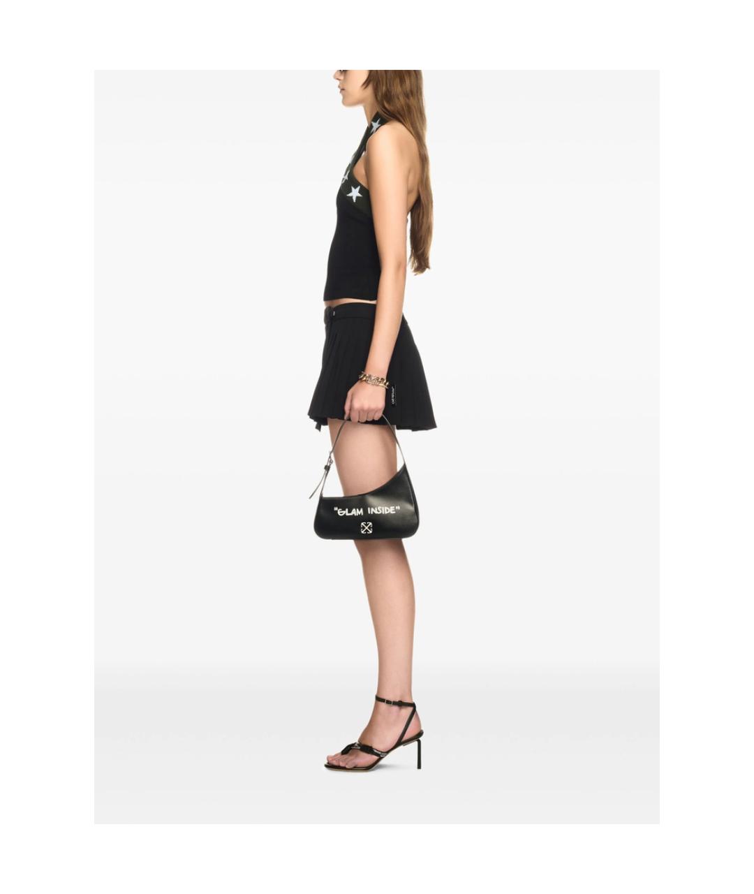 OFF-WHITE Черная синтетическая сумка через плечо, фото 5