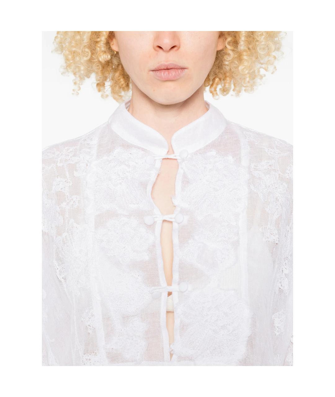 ERMANNO SCERVINO Белое льняное повседневное платье, фото 2