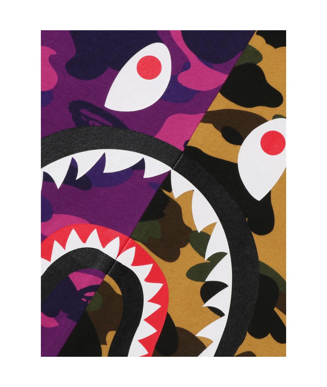 A BATHING APE Желтая хлопковая футболка, фото 3