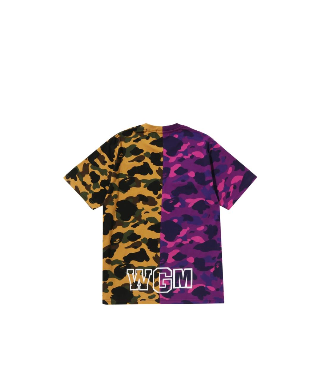 A BATHING APE Желтая хлопковая футболка, фото 4