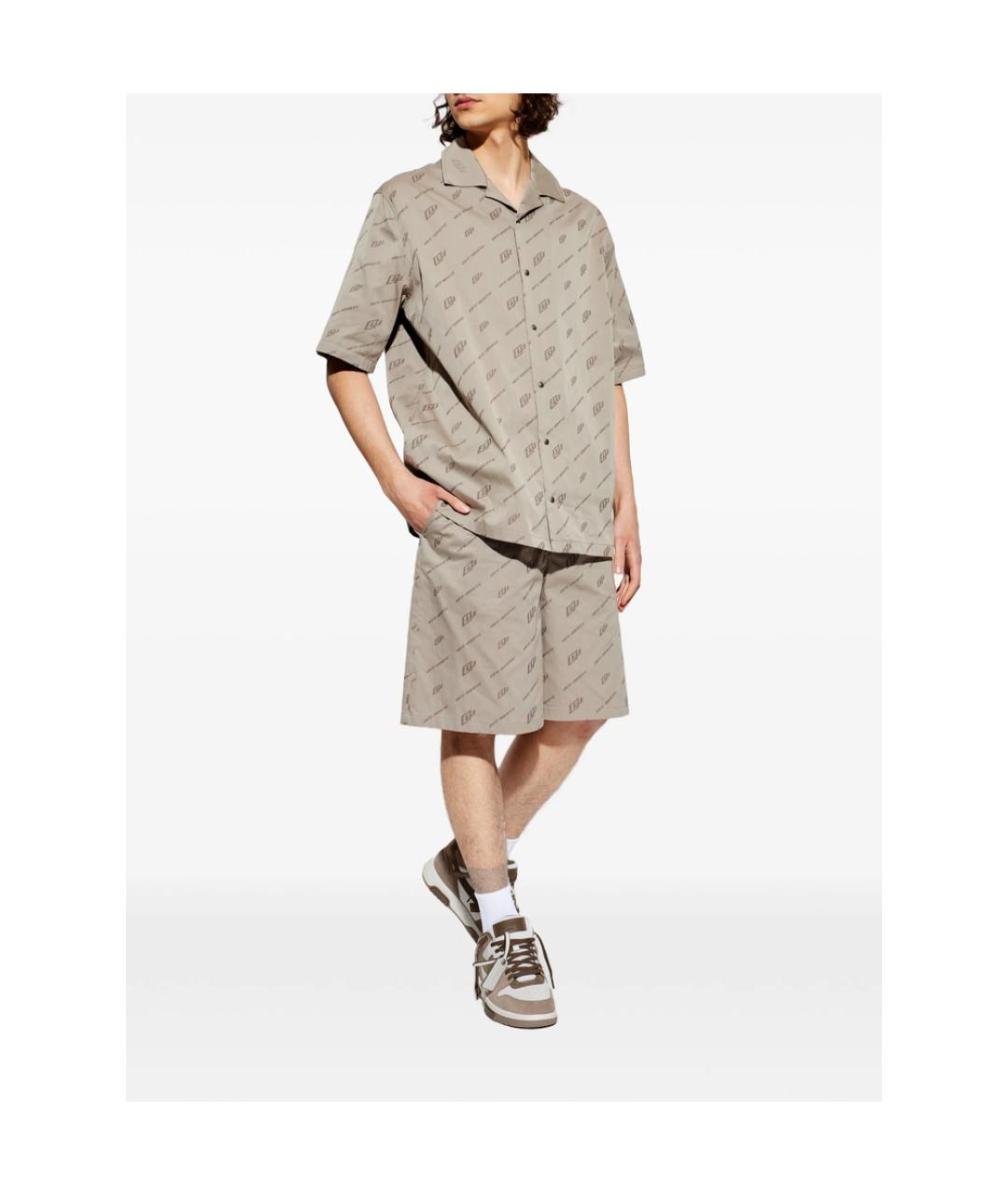 OFF-WHITE Коричневые синтетические низкие кроссовки / кеды, фото 3