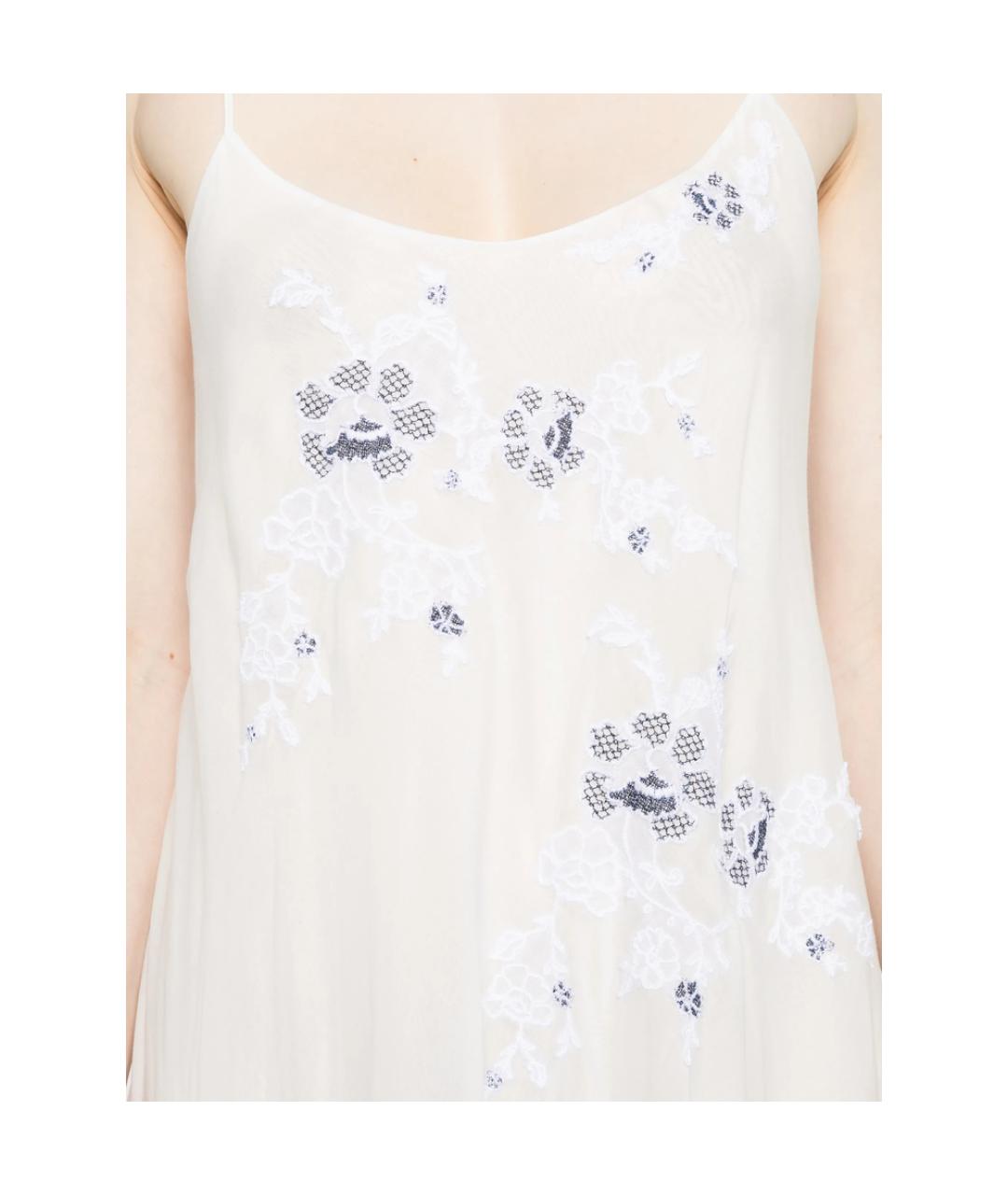 ERMANNO SCERVINO Белое хлопковое повседневное платье, фото 4