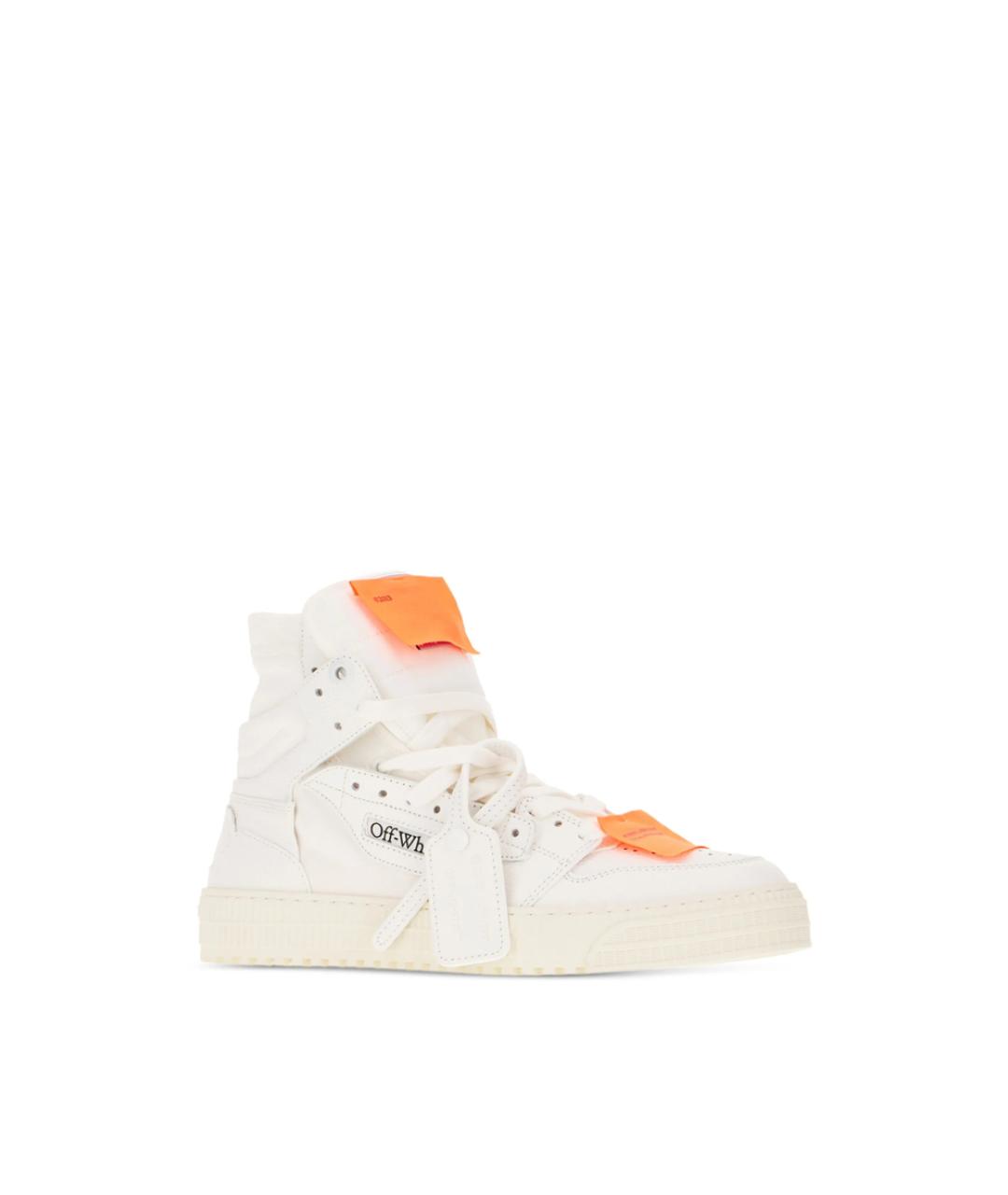 OFF-WHITE Белые синтетические высокие кроссовки / кеды, фото 3
