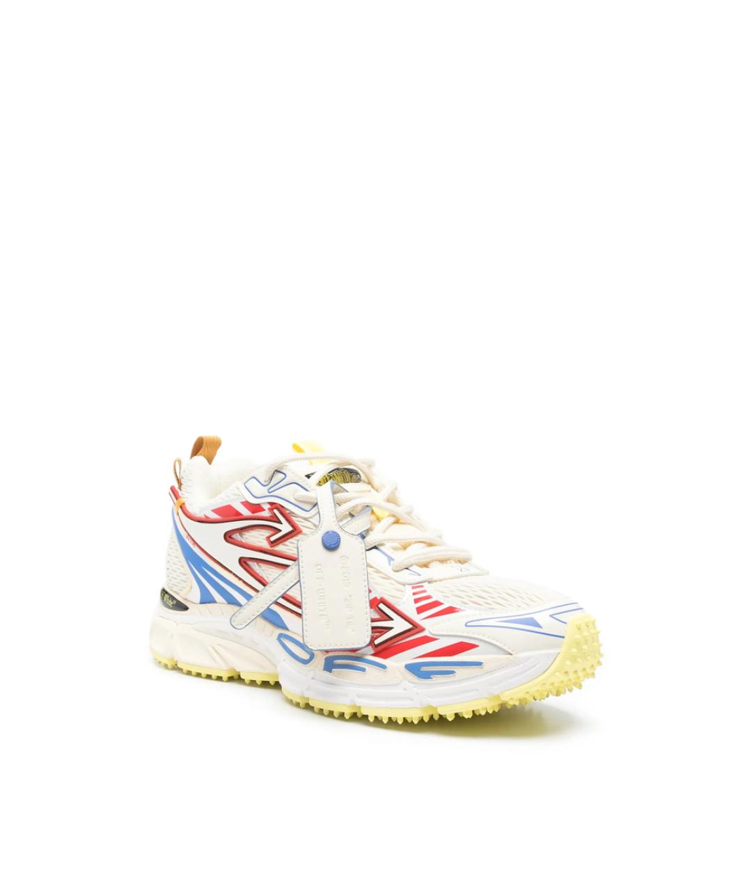 OFF-WHITE Красные синтетические низкие кроссовки / кеды, фото 3
