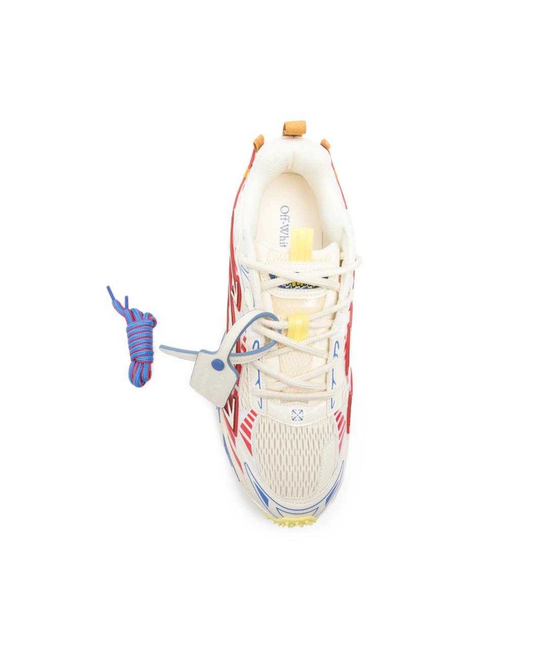 OFF-WHITE Красные синтетические низкие кроссовки / кеды, фото 4