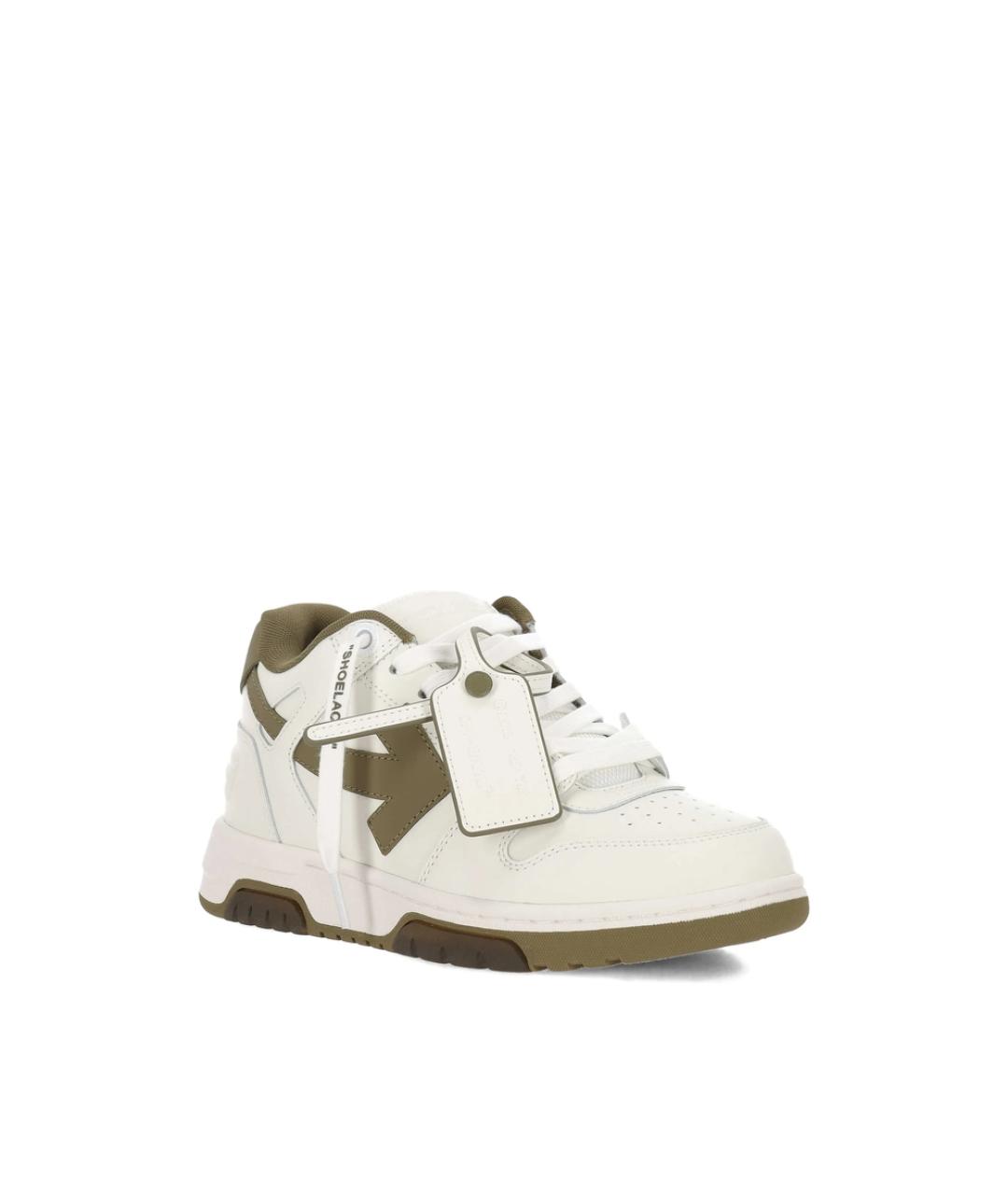 OFF-WHITE Белые синтетические низкие кроссовки / кеды, фото 4